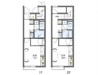 レオパレスオータムII【1階】の間取り