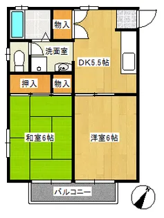 フルール・パークC【1階】の間取り