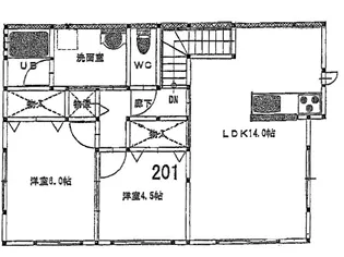 クレールハイツ【2階】の間取り