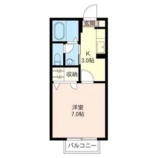 ピュア・フラットK【2階】の間取り