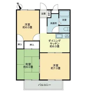 フォブール勅使A【2階】の間取り