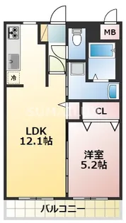 熊本県熊本市東区戸島西6【アパート】の間取り