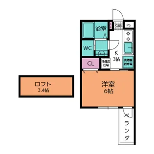 ベイシティ松戸小山I【2階】の間取り