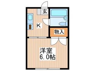 サンライズ北原【1階】の間取り