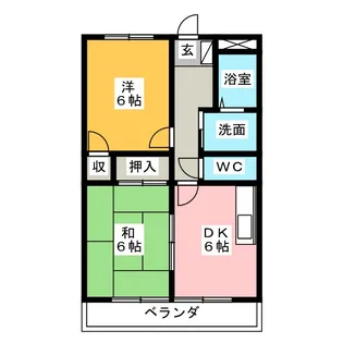 サニーハイツ【2階】の間取り