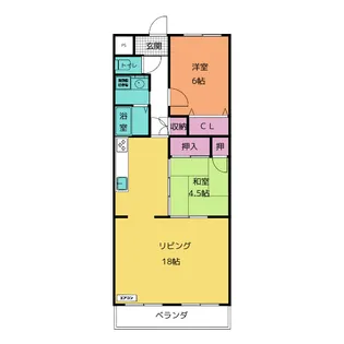 サンモール清水【4階】の間取り