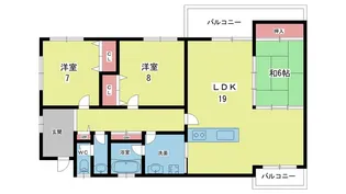 大阪府豊中市桜の町6【マンション】の間取り