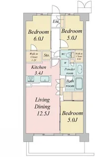 東京都武蔵野市境2【マンション】の間取り