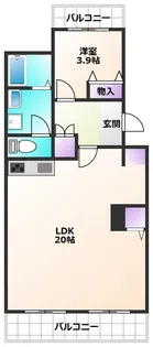 ガーデンハイツ滝山B【3階】の間取り