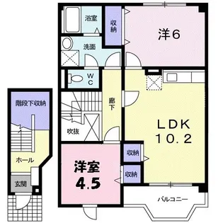 広島県安芸郡熊野町新宮1【アパート】の間取り