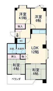 シーズンコート杁ヶ池【3階】の間取り