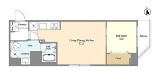 アルファコート東あずま【4階】の間取り