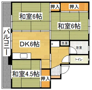 ビレッジハウス甘木一木3【4階】の間取り