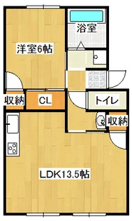 コーポベルフラワー【2階】の間取り