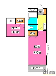 東京都東村山市久米川町3【アパート】の間取り
