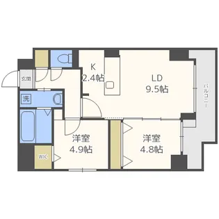 北海道札幌市中央区南十四条西9【マンション】の間取り