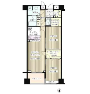 東京都中央区日本橋箱崎町【マンション】の間取り