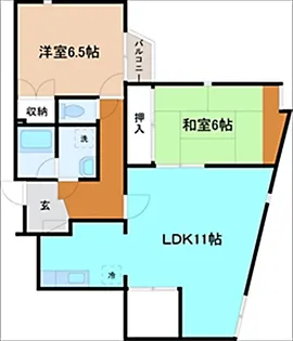ウェルボニア泉野【2階】の間取り