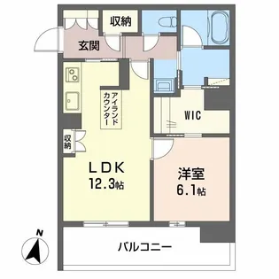 LUANA KAMISUGI【1階】の間取り