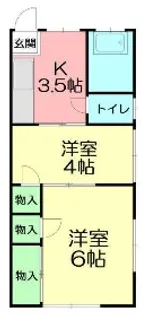 第1オキタハイム【1階】の間取り