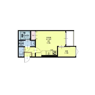 1LDKの間取り画像