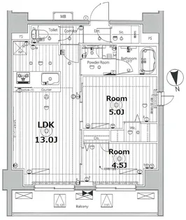 プロスタイルウェルス品川戸越MD【12階】の間取り