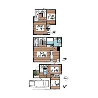 東京都足立区鹿浜2【一戸建】の間取り