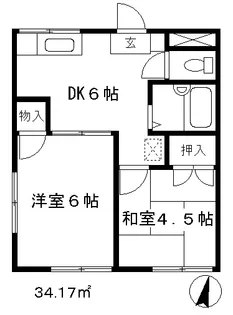 コートハウス原田A棟【2階】の間取り