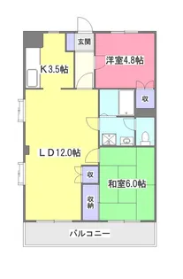 メゾンルーラル【2階】の間取り