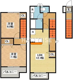 プロヴァンス【2階】の間取り