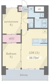 プライムコート立川【4階】の間取り