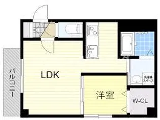 フェリオ江坂【2階】の間取り