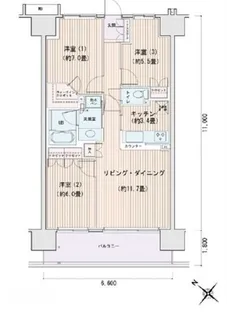 東京都江東区豊洲3【マンション】の間取り