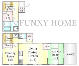 コーポ中村【2階】の間取り
