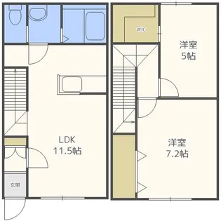 北海道札幌市西区福井8【一戸建】の間取り