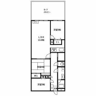 カロディカーサ藤が丘【3階】の間取り