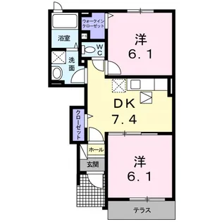 エルフィン 三番館【1階】の間取り