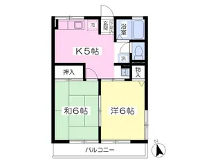 プラザハイツ【2階】の間取り