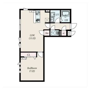 Lacharite大岡山【1階】の間取り
