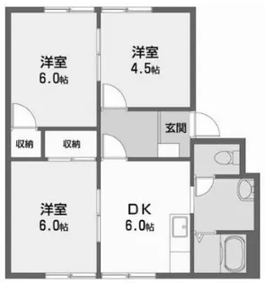 フレグランス有光 A・B棟【2階】の間取り