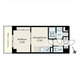 グローリオシェルト新宿山吹町【2階】の間取り