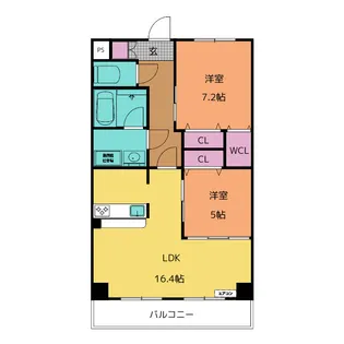 インペリアル豊明【3階】の間取り