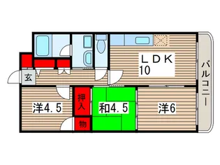 エクセルハイム海宝【2階】の間取り