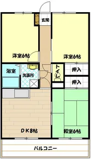 ハピネスマンションII【2階】の間取り