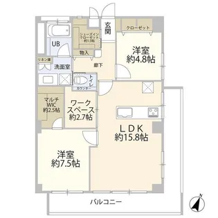 東京都新宿区原町1【マンション】の間取り