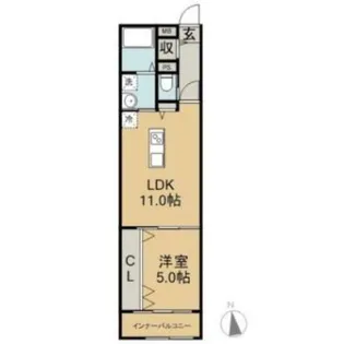 Growth Daiou【4階】の間取り