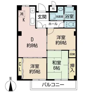 グランドール八光【2階】の間取り