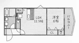 広島県福山市多治米町2【マンション】の間取り