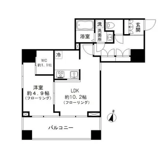 東京都中野区東中野2【マンション】の間取り