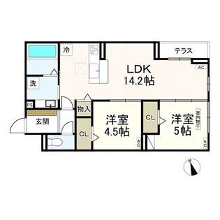 D-PRECIOUS武蔵野【1階】の間取り
